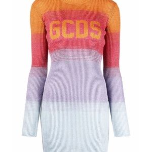 GCDS Ribbed Knit Bodycon Dress